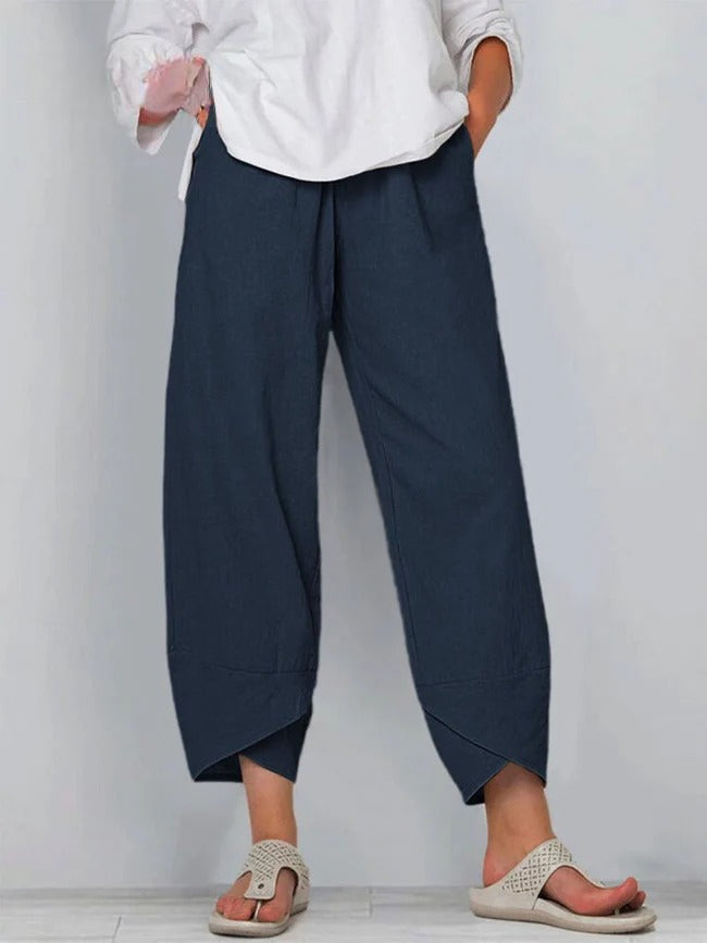 ELOWRA – SUMMER COTTON-LINEN WIDE LEG PANTS