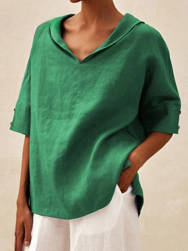 CASUAL V-NECK COTTON TOP