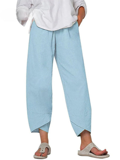 ELOWRA – SUMMER COTTON-LINEN WIDE LEG PANTS