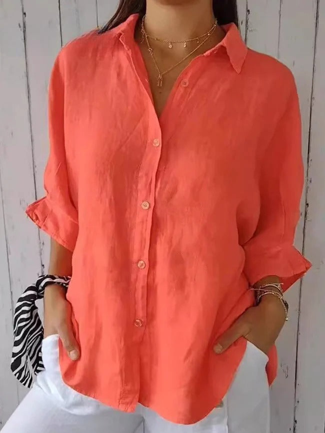 CALLARA – LACE-UP RELAXED SHIRT