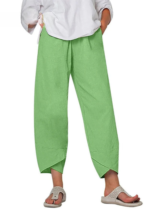 ELOWRA – SUMMER COTTON-LINEN WIDE LEG PANTS