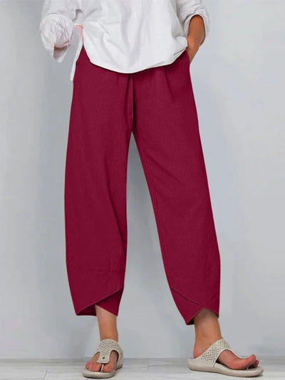 ELOWRA – SUMMER COTTON-LINEN WIDE LEG PANTS