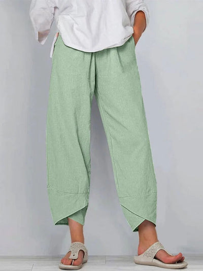 ELOWRA – SUMMER COTTON-LINEN WIDE LEG PANTS