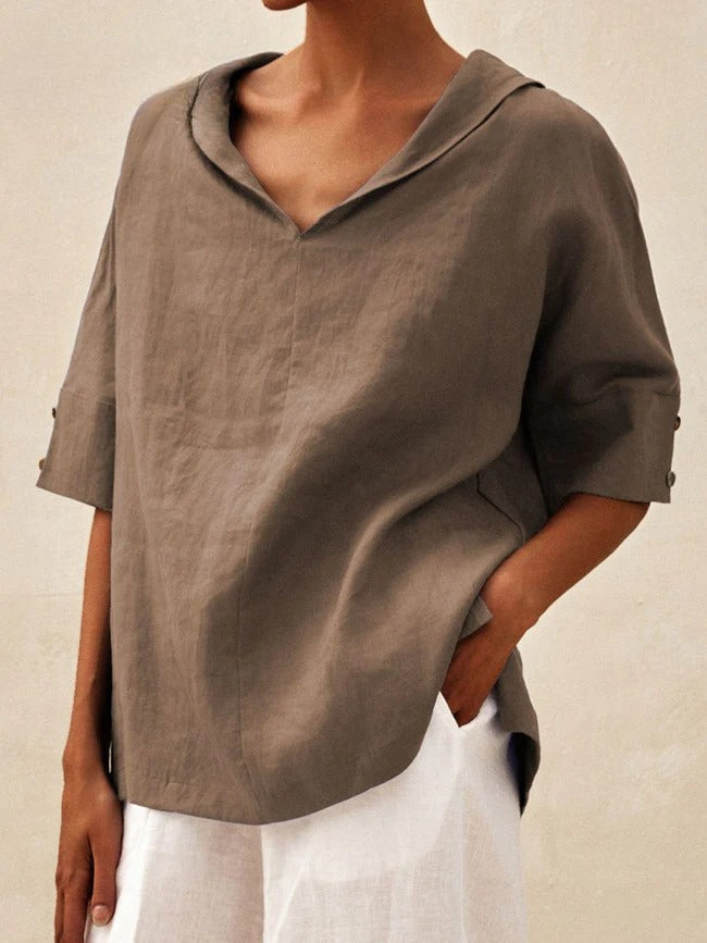 CASUAL V-NECK COTTON TOP