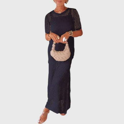 VEYONA | CUT-OUT LONG MAXI DRESS